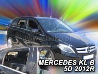 Plexi, ofuky bočních skel Mercedes B W246, 5D 2011 =>, přední+ zadní HDT