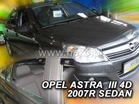 Plexi, ofuky bočních skel OPEL Astra III H sedan, 5D, 2004 =>, přední + zadní HDT