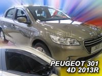 Plexi, ofuky bočních skel Peugeot 301 4D 2013 =>, 2ks přední dveře HDT