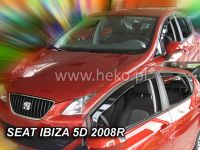 Plexi, ofuky bočních skel SEAT Ibiza 5D, 2008 =>, přední + zadní HDT