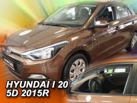 Protiprůvanové plexi, ofuky oken Hyundai i20 II 5D 2015r =>, 2ks predné HDT