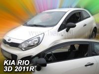 Protiprievanové plexi, deflektory okien Kia Rio 3D 2012=> HDT
