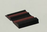 Samolepiace lišta čierna, 2x červený prúžok, 5m, 40x6mm, 32405B