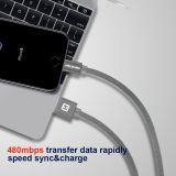 Datový kabel textile USB/Lightning SWISSTEN, černý, 45563