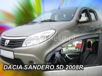Plexi, ofuky Dacia Sandero od roku 2008r =>, 5dv., sada 2ks přední HDT