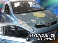 Plexi, ofuky Hyundai i20 3D 2010 =>, přední HDT