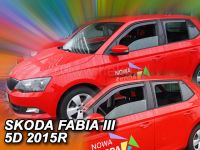 Plexi, ofuky Škoda Fabia III 5D dlouhý 2014r => 4ks přední+zadní HDT