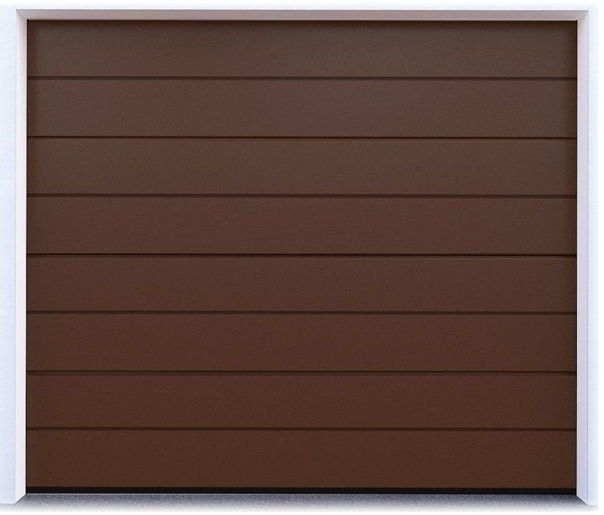 Garážové brány se zámkom Sotra | RAL 8014 | M-Line | woodgrain - 3500 x 2150 [mm] Doorhan