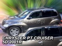 Protiprůvanové plexi, ofuky oken Chrysler PT Cruiser 4D 2002r =>, 4ks prední+zadní HDT