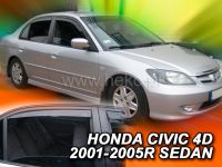 Protiprůvanové plexi, ofuky oken Honda Civic 4D 2001-2005R sedan, 4 ks predné+zadné HDT