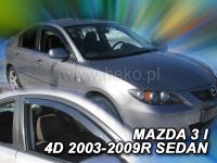 Protiprůvanové plexi, ofuky oken Mazda 3 i 4D 03-2009R sedan, 2ks predné HDT