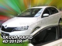 Plexi, deflektory bočných skiel Škoda Rapid 5D 2013r =>, 2ks přední, ltb/spaceback HDT