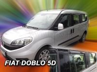 Protiprůvanové plexi, ofuky oken Fiat Doblo II 5D 2010r =>, 4ks predné+zadné HDT