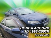 Plexi, ofuky bočních skel Honda Accord VI gen. 3D 1998-2002 verze USA HDT