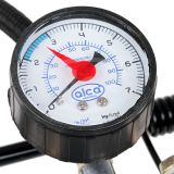 Nožný pumpička dvojpiestová s tlakomerom, Alca 202000 Alca/Heyner (Germany)