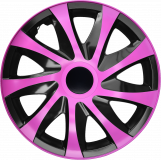 Ozdobné kryty kolies růžová 14'' DRACO CS Pink Black sada 4ks NRM (Poland)