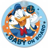 Dieťa v aute na prísavku Donald Duck, baby on board 18 cm 1ks