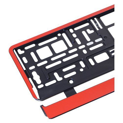 Rámček ŠPZ CHROM STRIP metallic červená plastová podložka pod tabulku registrační značky červená 1ks Compass