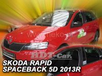 Plexi, ofuky Škoda Rapid spaceback 5D 2013 =>, sada 4ks, přední + zadní