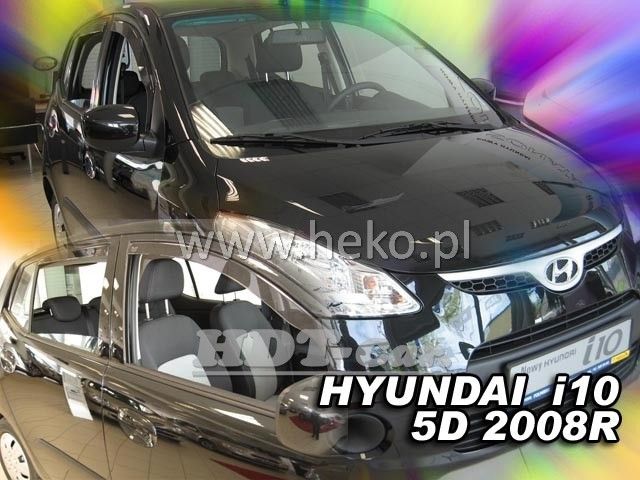Plexi, ofuky Hyundai i10 5D 2008 =>, přední HDT