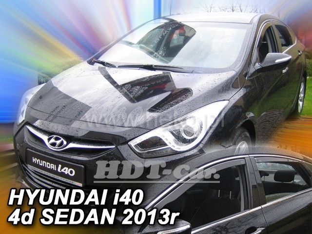Plexi, ofuky Hyundai i40 4D 2011 =>, sedan=>, sada 4ks, přední + zadní HDT