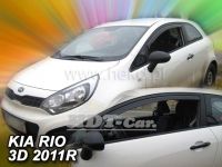 Protiprievanové plexi, deflektory okien Kia Rio 3D 2012=>