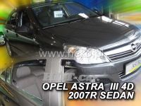 Plexi, ofuky bočních skel OPEL Astra III H sedan, 5D, 2004 =>, přední + zadní