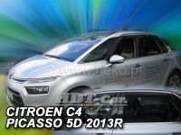 Plexi, ofuky Citroen C4 Picasso Mk2 5D 2013=>, sada 4ks, přední + zadní