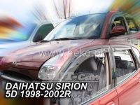 Plexi, ofuky Daihatsu Sirion 5D 98--02R + zadní