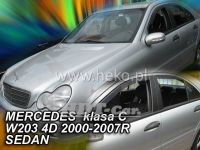 Plexi, ofuky MERCEDES C sedan, W203, 5D, 00-2007r, přední + zadní