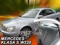 Plexi, ofuky MERCEDES S sedan W220, 4D, 1999r, =&gt; přední + zadní