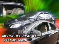 Plexi, ofuky MERCEDES S sedan W221, 4D, 2007r, => přední + zadní