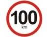 Samolepka omezení rychlosti 100km, prům 17cm