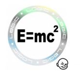 Samolepka na auto E=mc
